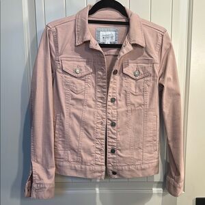 Market & Spruce Women's Pink Denim Jacket